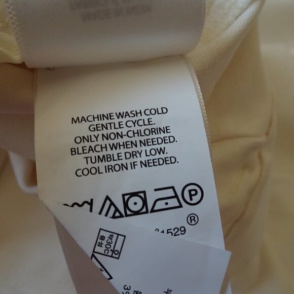 POLO RALPH LAUREN Wide Leg Pants Size 0 Ivory Cotton Blend Cargo Wear To Work - Picture 13 of 13